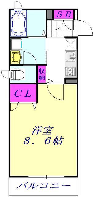 須賀第7ハイツ(1K/2階)の間取り写真