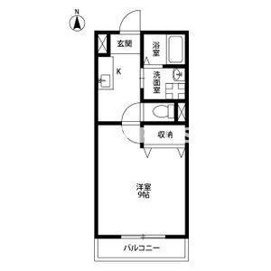 アンプルール リーブル プロパティ(1K/1階)の間取り写真