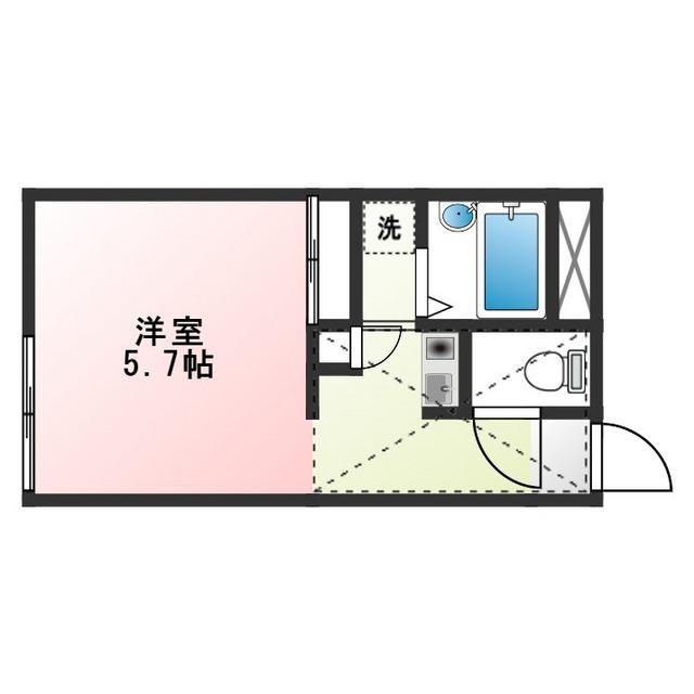 風と実りのRIVER SIDE(1K/2階)の間取り写真