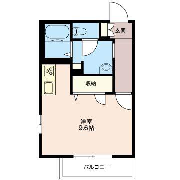 エクラージュ(ワンルーム/3階)の間取り写真