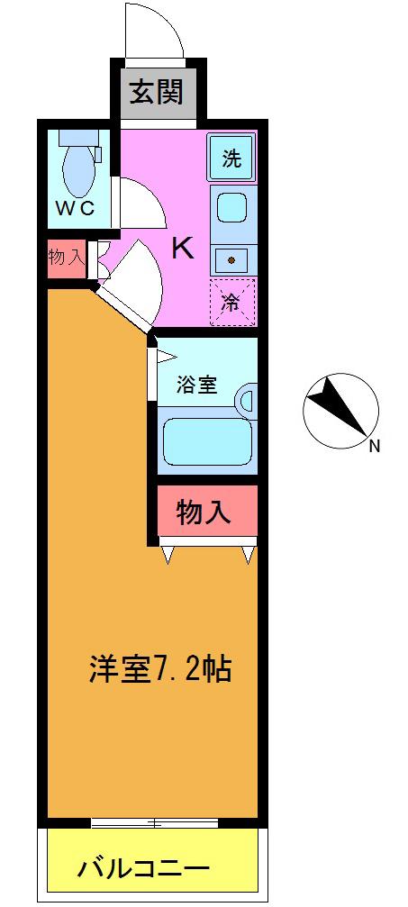 マイナビSTAY船橋本町/エスペランサK2(1K/6階)の間取り写真