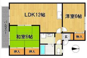 セジュール久留米インター(2LDK/1階)の間取り写真