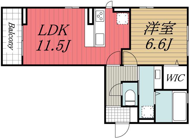 KOCHIA N・S S棟(1LDK/3階)の間取り写真