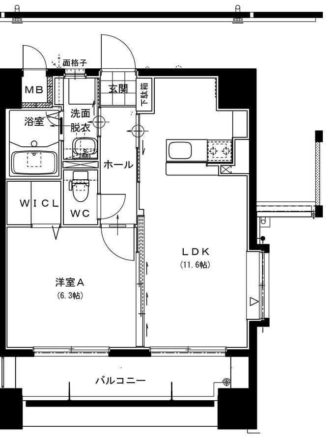 GRAND CHATEAU S&A(1LDK/2階)の間取り写真