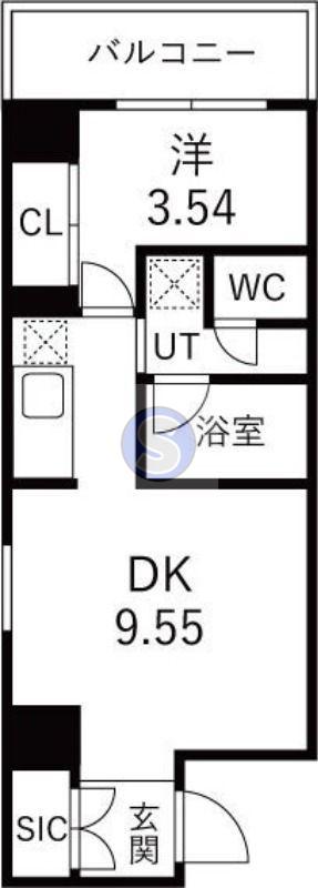 京福電鉄嵐山本線 嵐電天神川駅 徒歩13分 7階建 築1年(ワンルーム/3階)の間取り写真