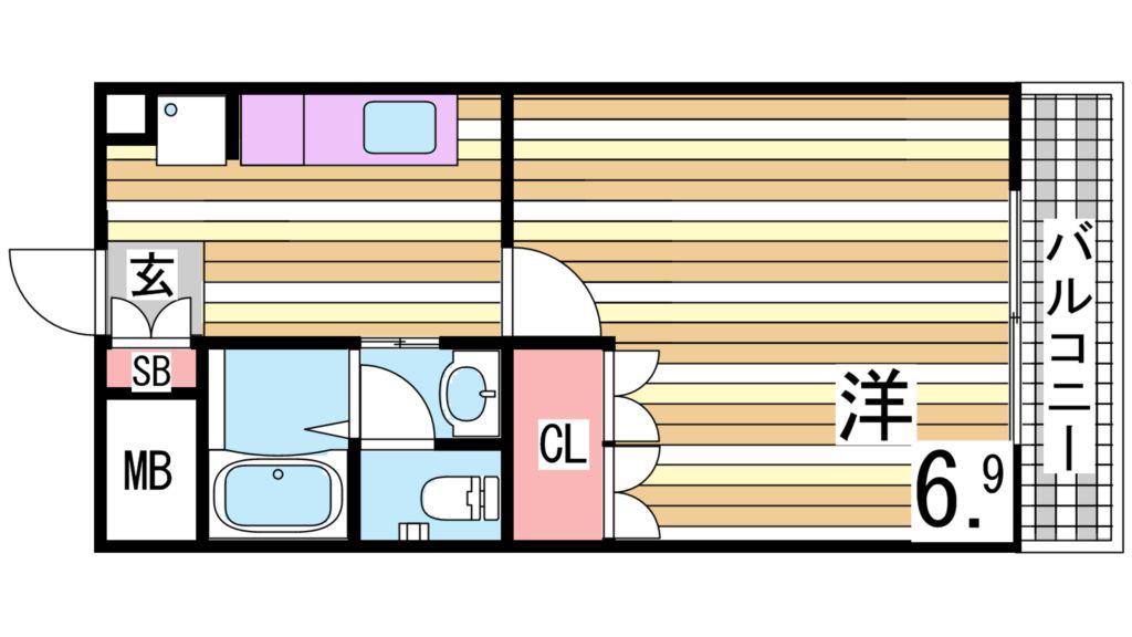 マンジュリカ(1K/2階)の間取り写真