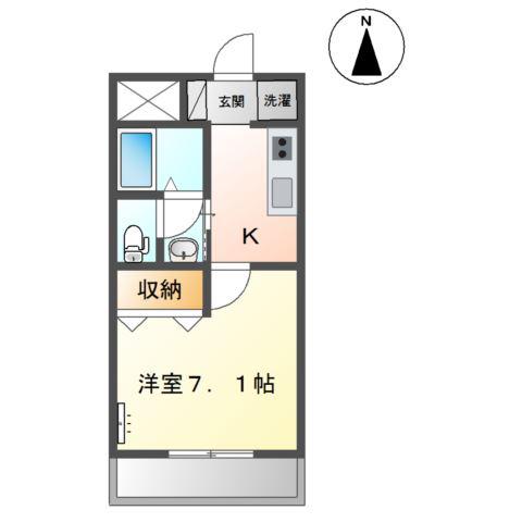 リバーサイド21(1K/1階)の間取り写真