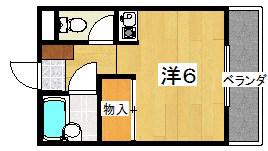 マルエスマンション川原町(1K/3階)の間取り写真