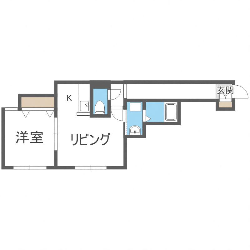 MS SQUARE(1LDK/1階)の間取り写真