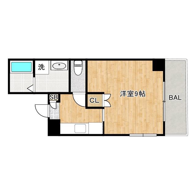 R SQUARE日本橋I(1K/8階)の間取り写真