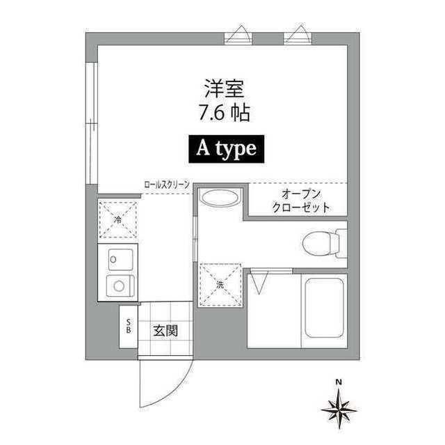 カーサピアッツァ新宿西落合(1K/1階)の間取り写真