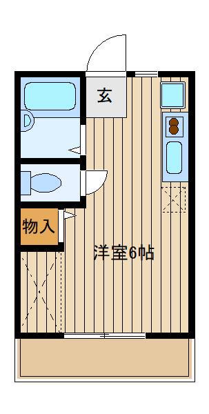 サンドミール(1K/2階)の間取り写真
