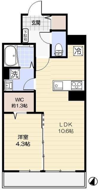 アルトゥーラ中井(1LDK/1階)の間取り写真