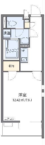 クレイノMOONII(1K/3階)の間取り写真