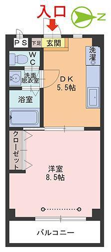 ジュネス光陽(1DK/2階)の間取り写真