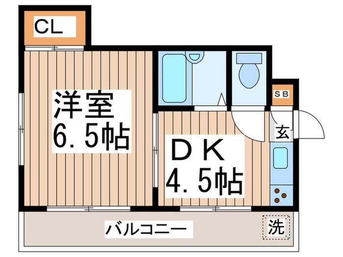 PRETTY HOUSE(1DK/2階)の間取り写真