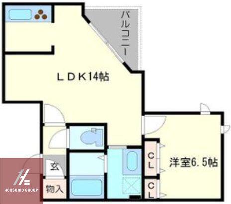 クリスタルリーフ千里中央(1LDK/3階)の間取り写真
