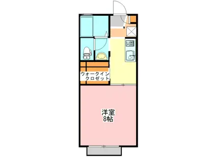 ルミエール5番館(1K/2階)の間取り写真