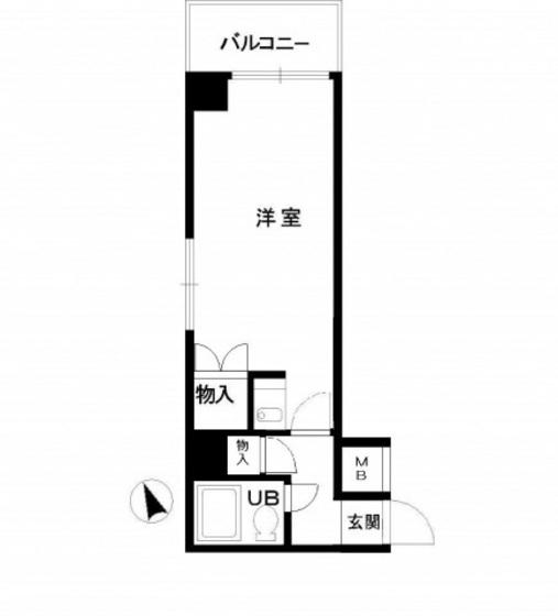 ワイアンドワイ宝町ビル(ワンルーム/4階)の間取り写真