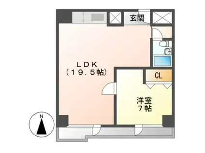栄グリーンマンション(1LDK/8階)の間取り写真