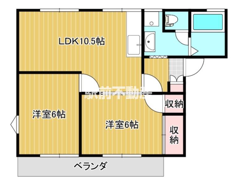 コーポラス近藤(2LDK/1階)の間取り写真