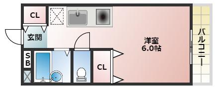 メゾンTOKI(1K/1階)の間取り写真