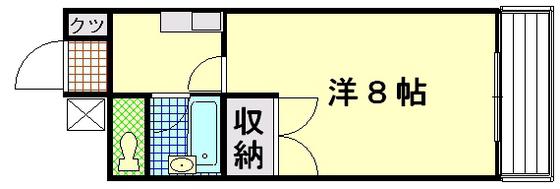 ノマージュ大芝(1K/1階)の間取り写真