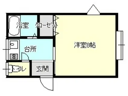 コスモハイツナガミネ(1K/2階)の間取り写真