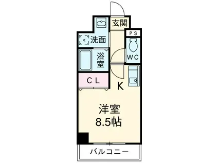 アルバ志賀本通(ワンルーム/9階)の間取り写真