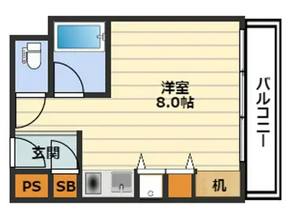 ラ・メール北大阪(ワンルーム/4階)の間取り写真