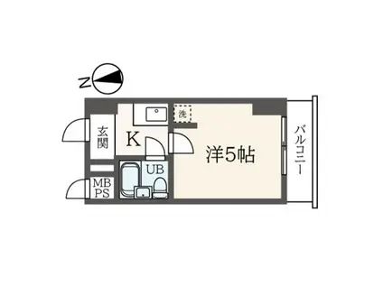 西栄ビル(1K/10階)の間取り写真