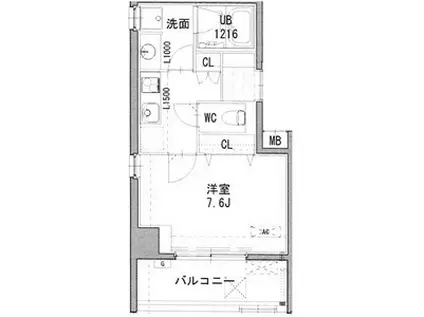 REGARO KANAYAMA ST A(ワンルーム/5階)の間取り写真