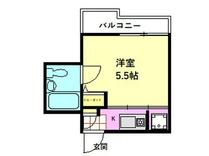すずきマンション(1K/2階)の間取り写真