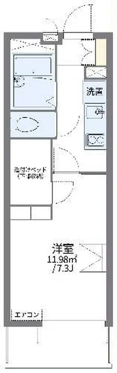 レオパレス大宮公園 3階階 間取り