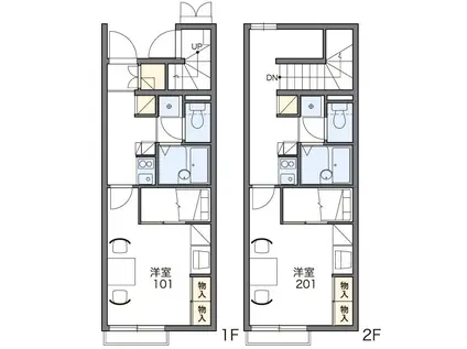レオパレスCOSMO(1K/1階)の間取り写真