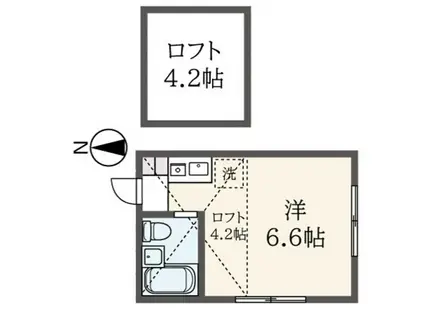 アルテ小向(ワンルーム/2階)の間取り写真