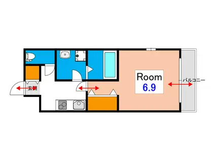 YS-36(1K/2階)の間取り写真