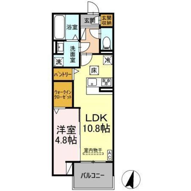 DIOSPERSIMMON長泉 I棟(1LDK/1階)の間取り写真