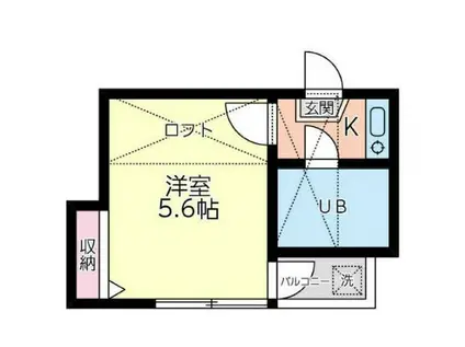 レオパレス綱島第6(1K/2階)の間取り写真