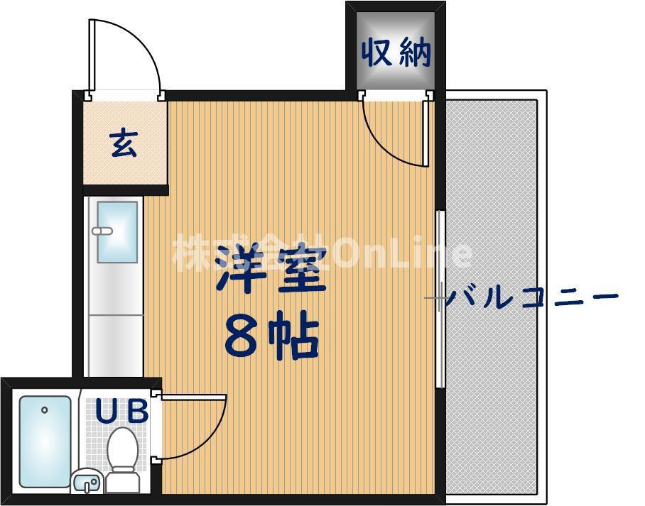 UT安中マンション(ワンルーム/1階)の間取り写真