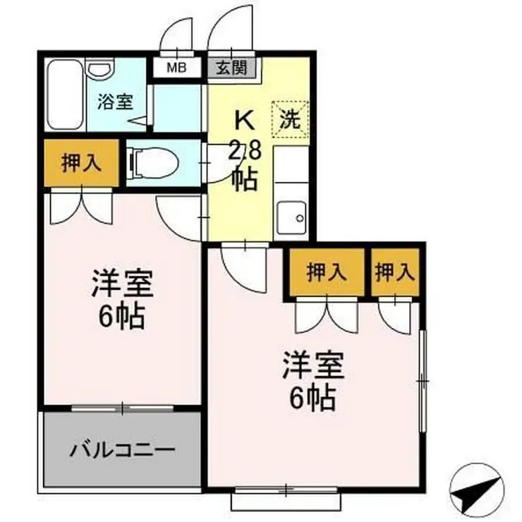 コーポラス石井 2階階 間取り