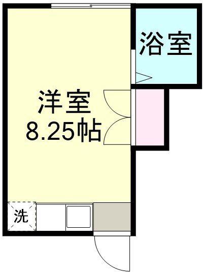 ヴィラ鶴新田 弐番館(1K/2階)の間取り写真