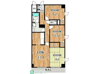 リアライズ花小金井(3LDK/4階)の間取り写真
