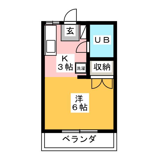 ラフォーレモトヤマ(ワンルーム/2階)の間取り写真