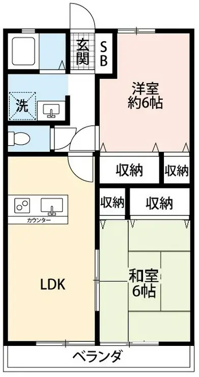エーリS・A・S 2階階 間取り