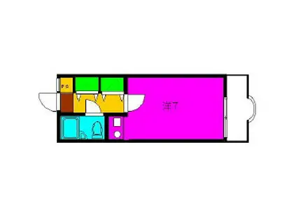 グリーンパレス(1K/3階)の間取り写真