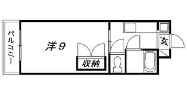 マンションKASUGA(1K/2階)の間取り写真