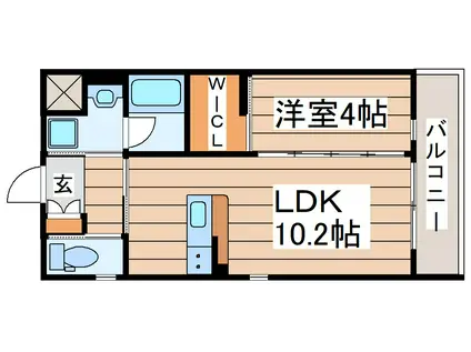 レユシール・オステート(1LDK/2階)の間取り写真