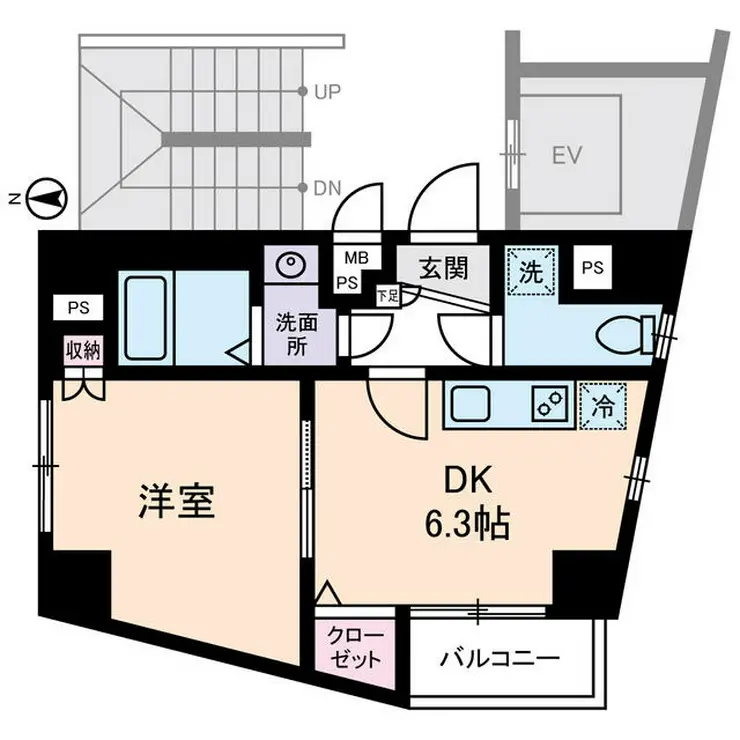 レアシス西日暮里 2階階 間取り