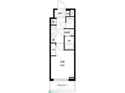 アーバンパーク南行徳レジデンス(1K/1階)の間取り写真